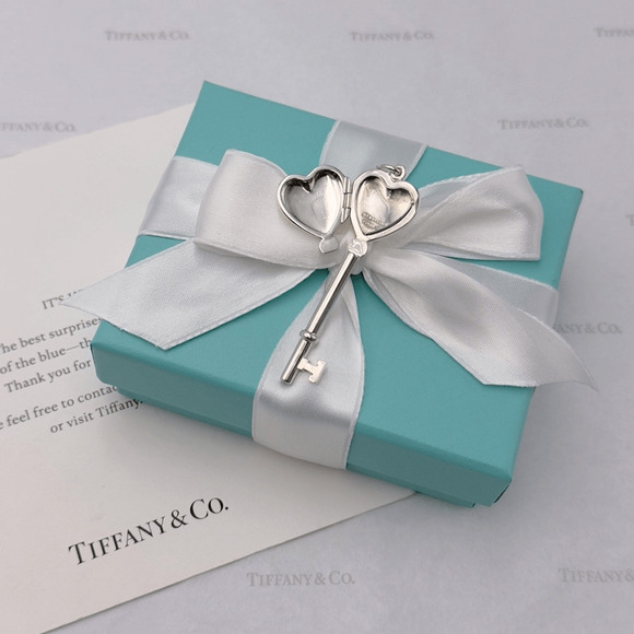 Tiffany & Co. Jewelry - Tiffany & Co. Extra Large Heart Key Double Sided Picture Locket Silver W/ Box